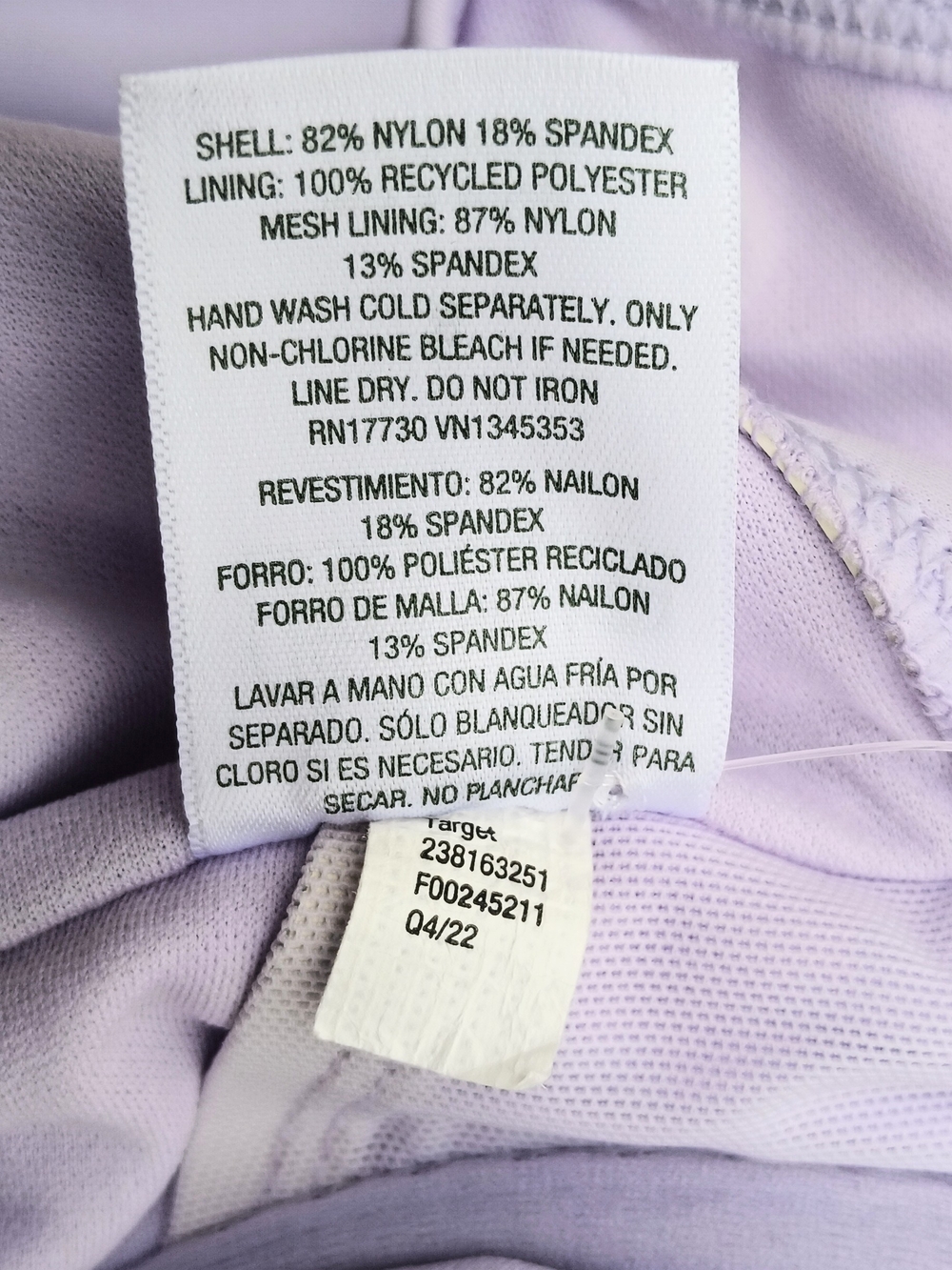 wild fable Lavender Tie-Front One-Piece Swimsuit NWT - Picture 6 of 10